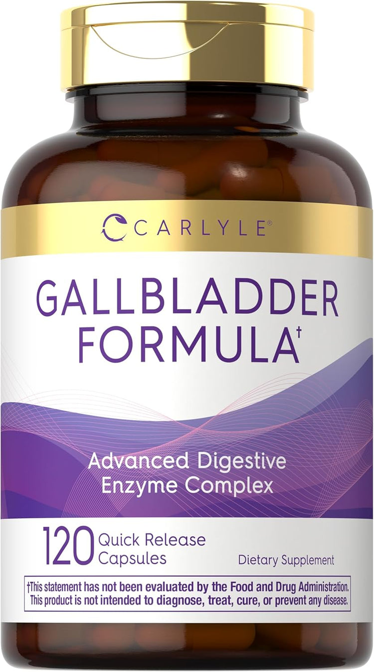Carlyle Gallbladder Formula Advanced Digestive Enzyme Complex, 120 Quick Release Capsules, Dietary Supplement.