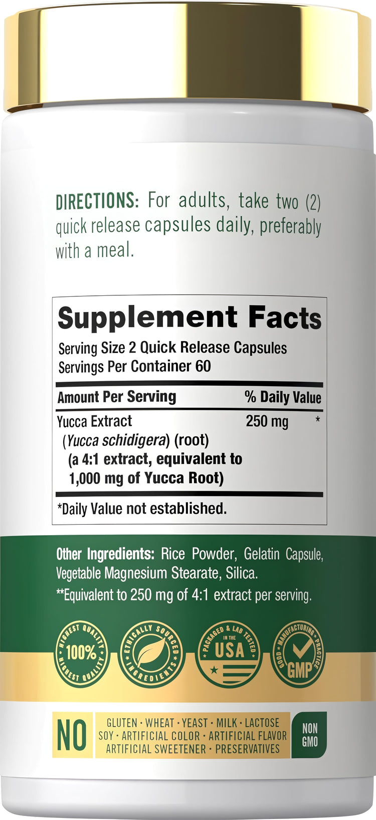 Carlyle Yucca Root 1000 mg, 120 quick release capsules for dietary supplements and natural health support.