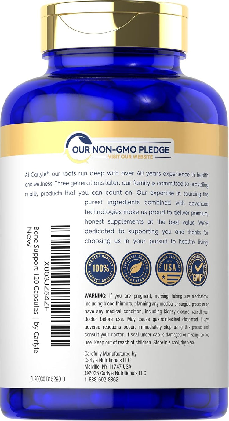 Carlyle Bone Support 120 capsules bottle.