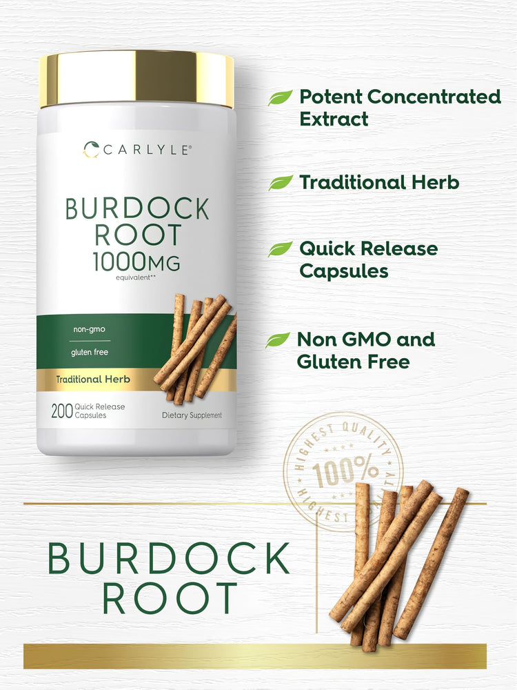 Product highlights graphic stating Potent Concentrated Extract, Traditional Herb, Quick Release Capsules, Non GMO, Gluten Free.