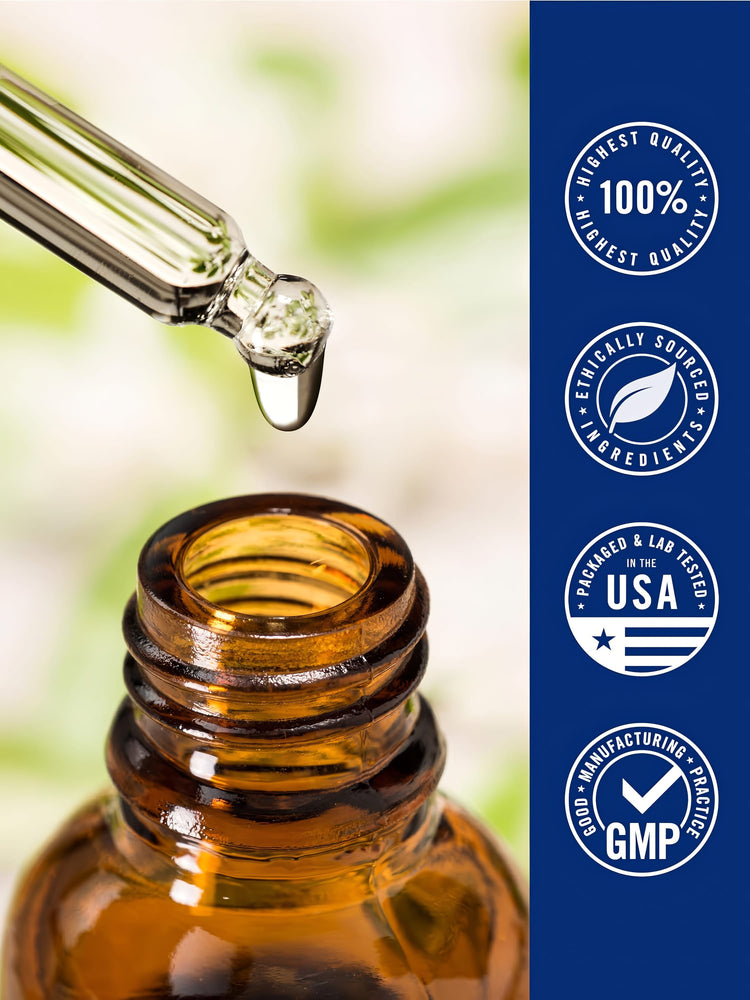 Infographic of the highest quality, ethically sourced ingredients, packaged and lab tested in the USA, following GMP standards.