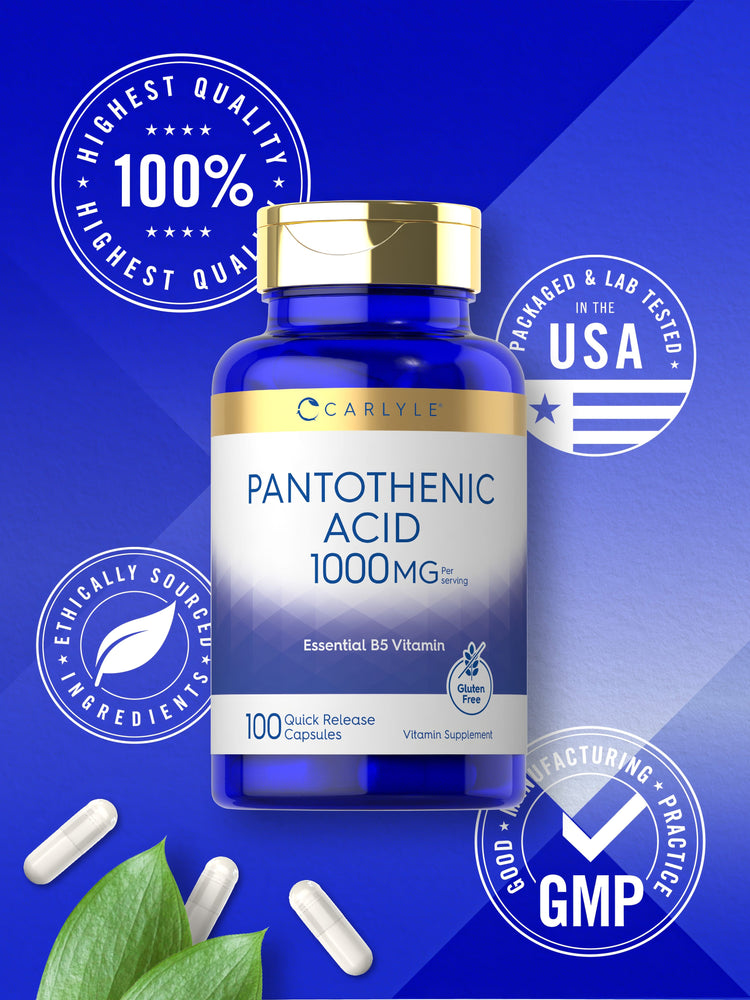 graphics stating Highest Quality 100%, Packaged & Lab Tested in the USA, Ethically Sourced Ingredients, and Good Manufacturing Practice GMP