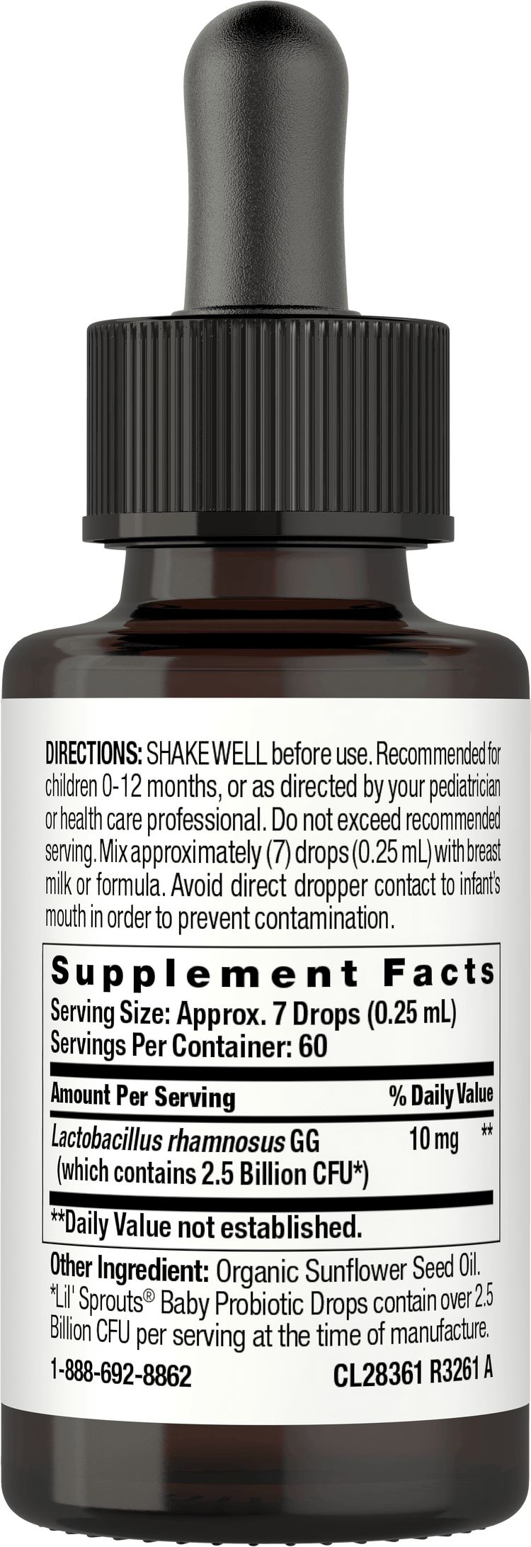 Organic Baby Probiotic Drops | 2.5 Billion CFU