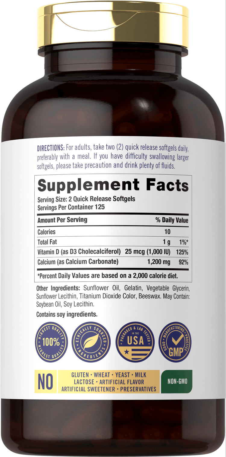 CL Calcium 1200 mg plus D3 250 Softgels.