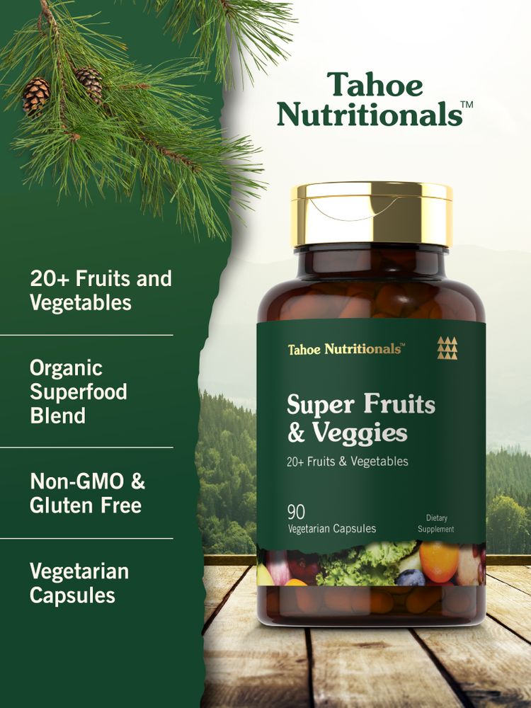 A hand holding a bottle labeled '90 Vegetarian Capsules' with a bulk scale in the background.