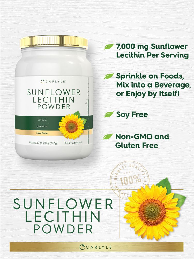 Lecitina di Girasole | Polvere da 32oz