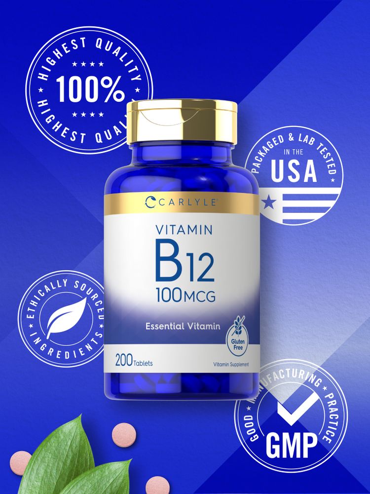 Pink round B-12 100 mcg tablets on a hand scale, showing bulk measurement of vitamin supplements for dietary use.