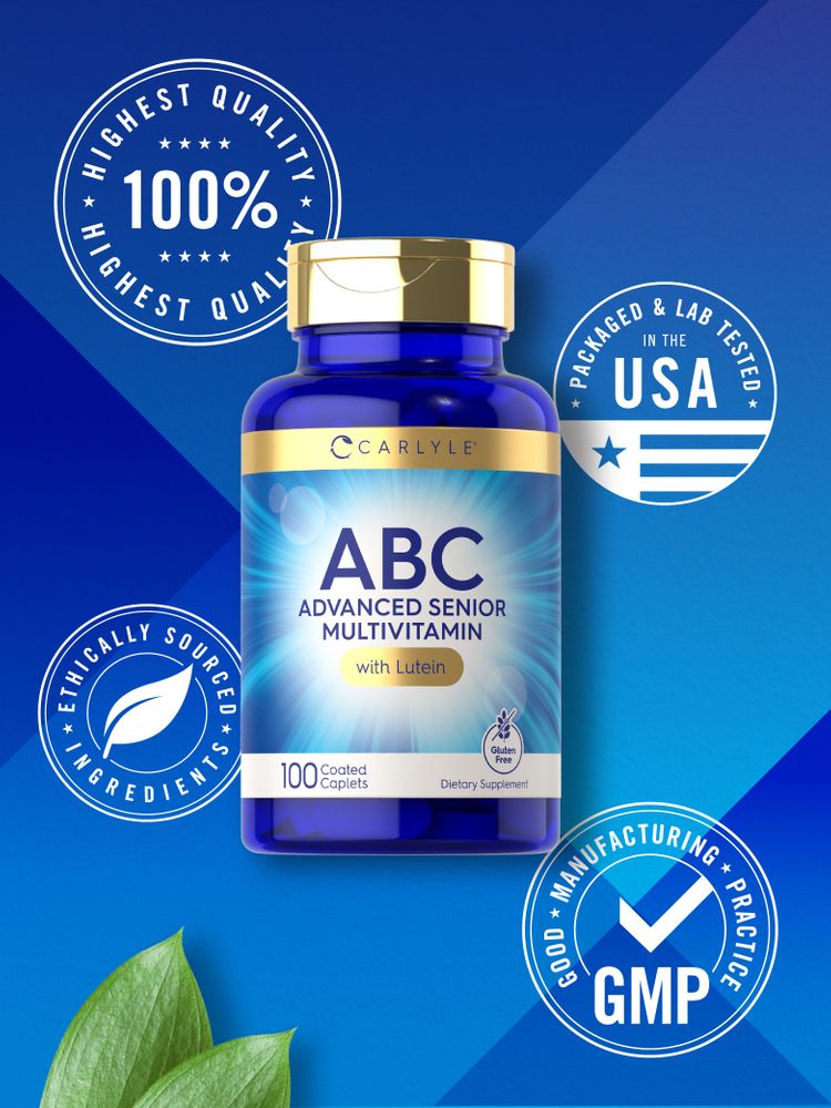 Infographic stating 100% highest quality, packaged and lab tested in the USA, ethically sourced ingredients, GMP, gluten-free certified.