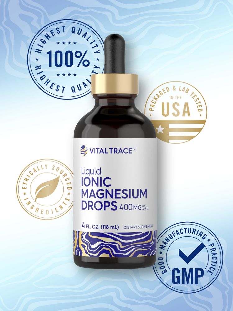 Infographic illustrating 100% highest quality, packaged and lab tested in the USA, with ethically sourced ingredients and GMP.