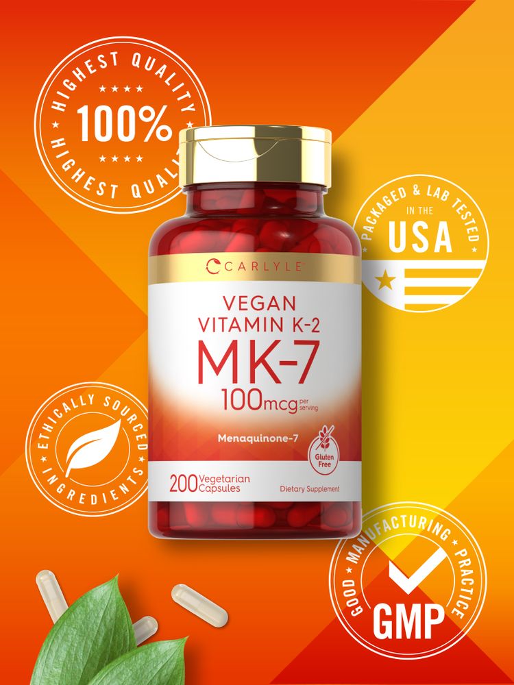 Hand holding white vegetarian capsules, 100mcg per serving.