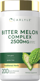 Carlyle Bitter Melon Complex 2500mg equivalent per serving, 200 Quick Release Capsules, non-gmo, gluten free, Herbal Supplement.