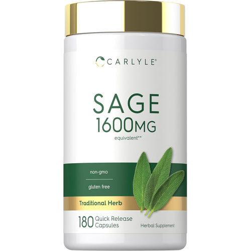 View 1 Carlyle Sage capsules contain 1600mg equivalent per serving and come in a bottle of 180 quick release capsules.