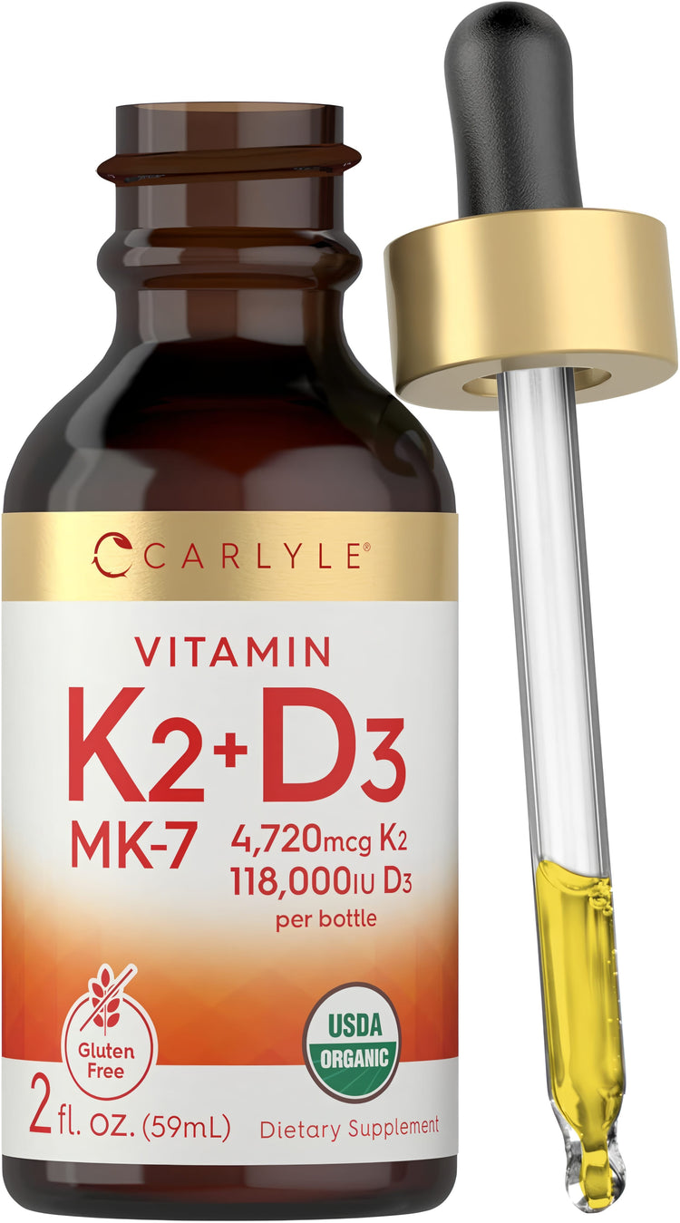 Vitamina K-2 con Vitamina D-3 | 2oz Liquido