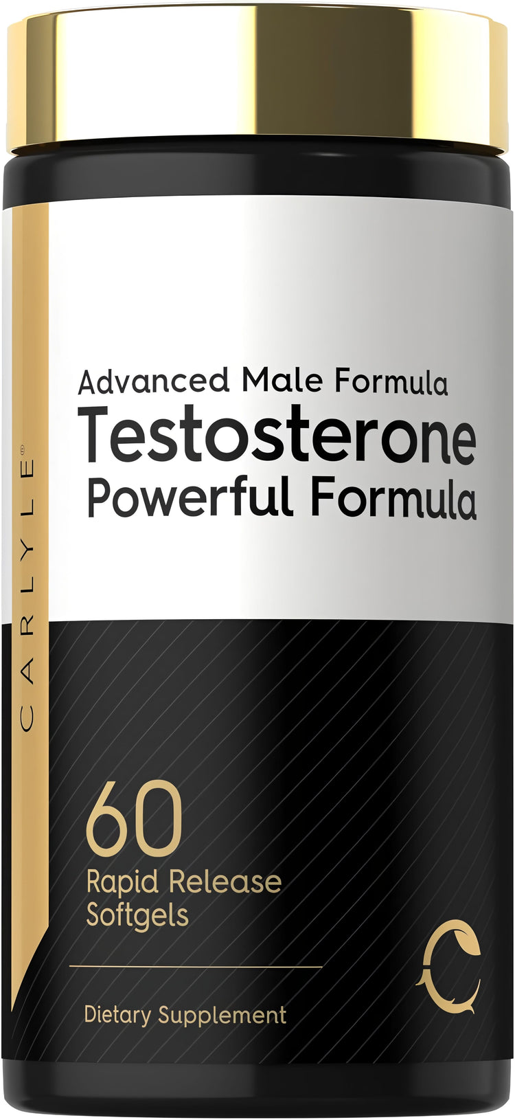 Carlyle Advanced Male Formula Testosterone, 60 rapid release softgels, powerful dietary supplement.