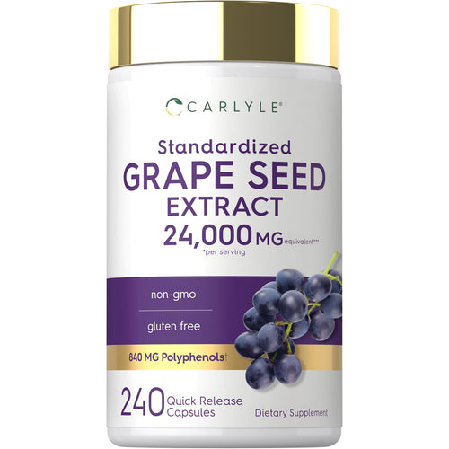 View 1 Carlyle Grape Seed Extract, 24,000 MG equivalent per serving, 240 Quick Release Capsules.