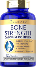 Bone Strength Calcium Complex bottle containing 120 capsules to support bone health and strength.