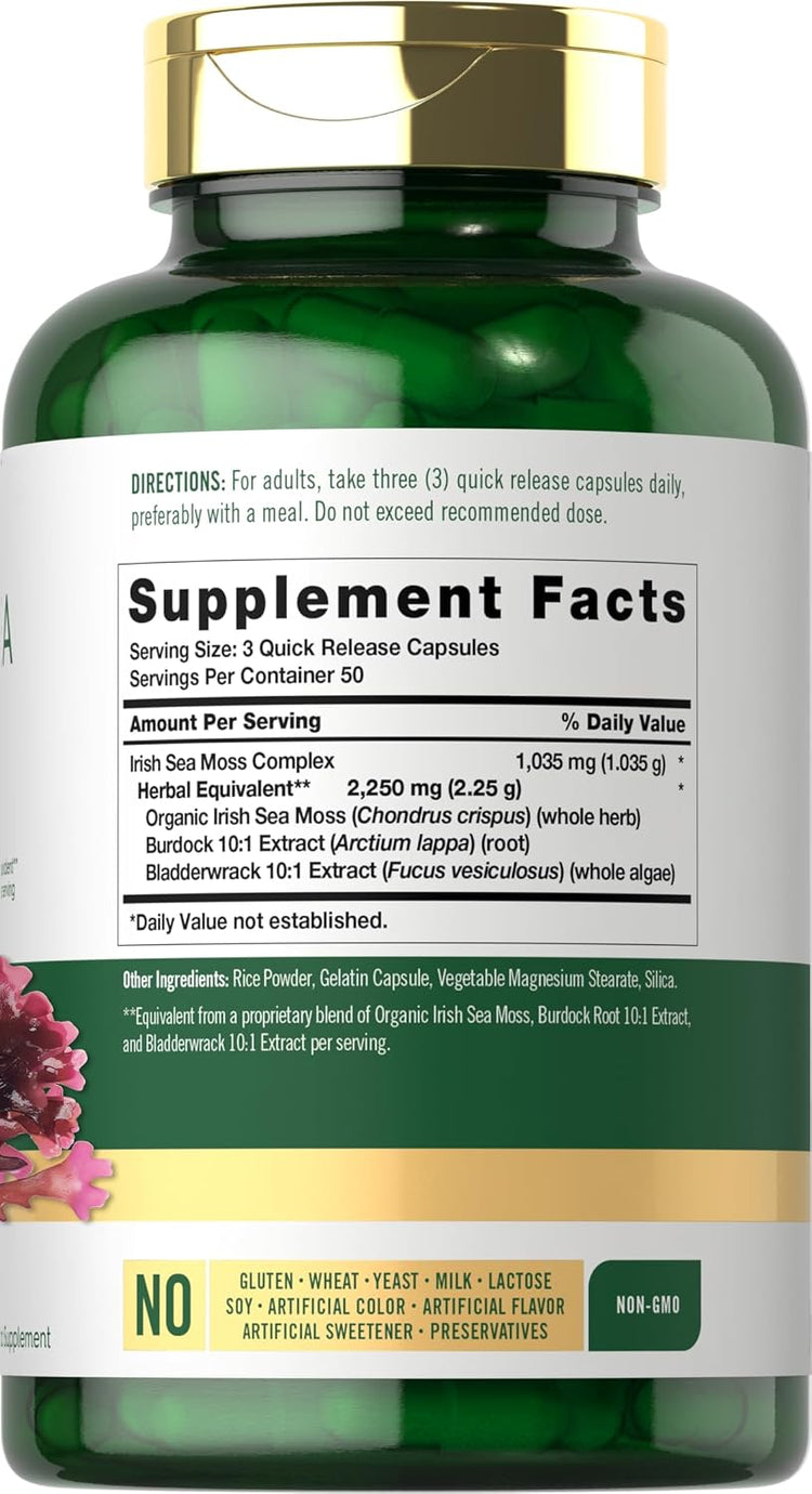 CL Irish Sea Moss 150 quick-release capsules.