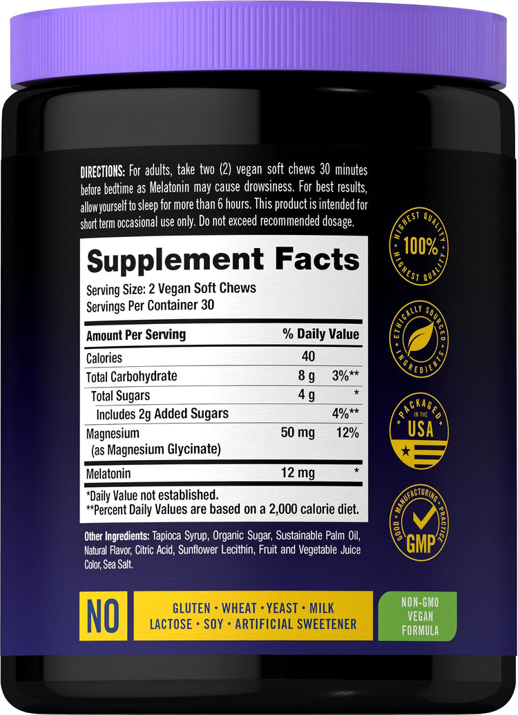 Melatonin 12mg | 60 Soft Chews