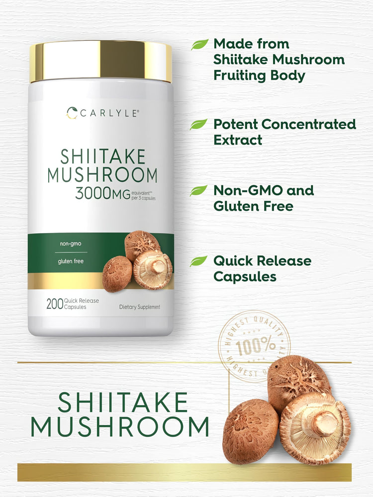 Graphic stating Made from Shiitake