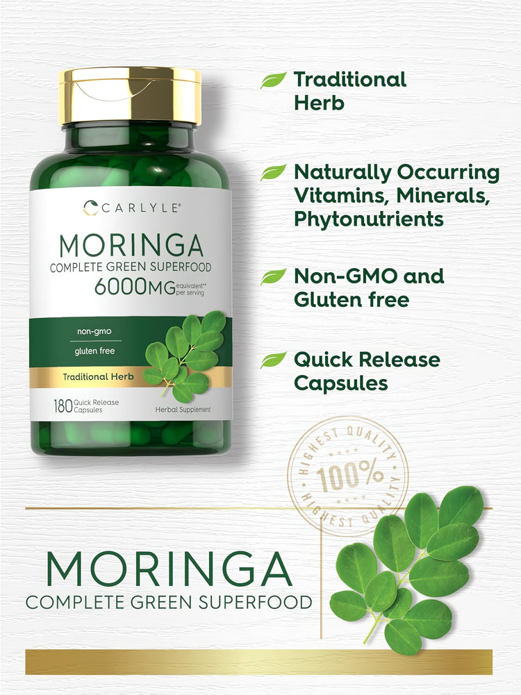 Moringa Oleifera | 180 Capsules