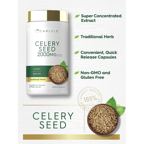View 4 Product highlights graphic stating Super Concentrated Extract, Traditional Herb, Convenient, Quick Release Capsules, Non-GMO, Gluten Free.