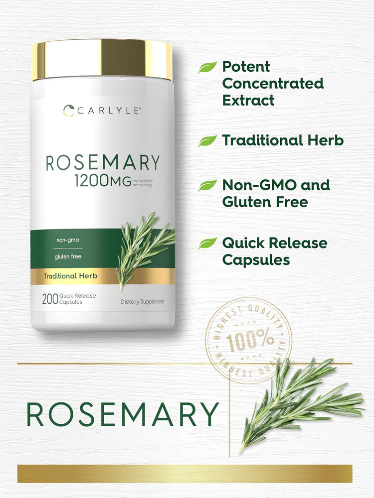 Product highlights graphic stating Potent Concentrated Extract, Traditional Herb, Non-GMO and Gluten Free, Quick Release Capsules.