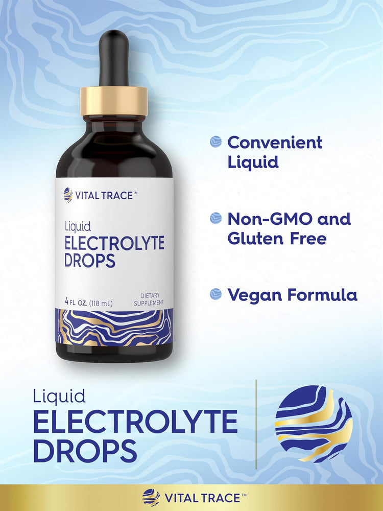 Product highlights graphic stating Convenient Liquid, Non-GMO, Gluten Free, and Vegan Formula.