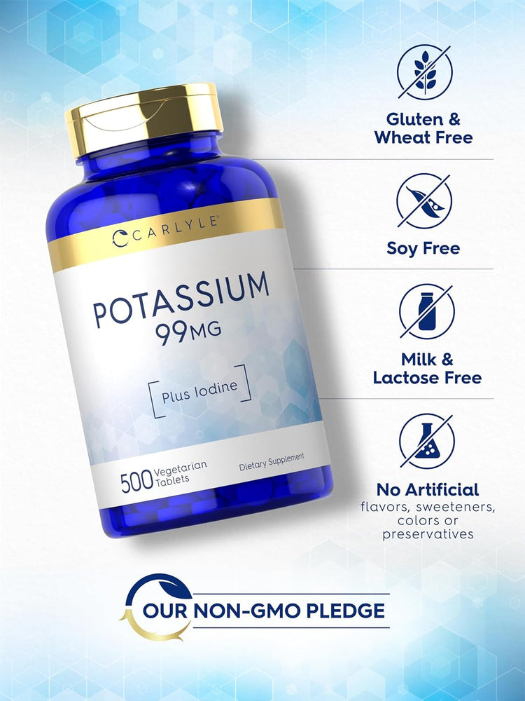 Potassium bottle: Gluten & Wheat Free, Soy Free, Milk & Lactose Free, No Artificial Flavors/Sweeteners/Colors/Preservatives, Non-GMO