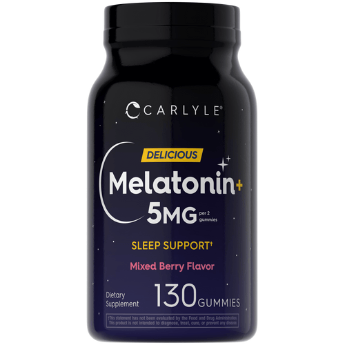 View 1 Melatonin 5MG per 2 gummies in Mixed Berry Flavor. 130 gummies for sleep support. Dietary supplement.