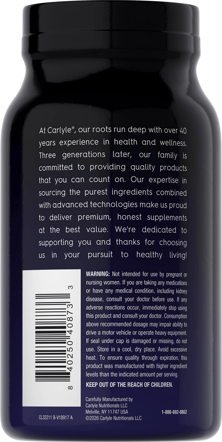 Carlyle Melatonin 5mg gummies, 130-count bottle for sleep support.
