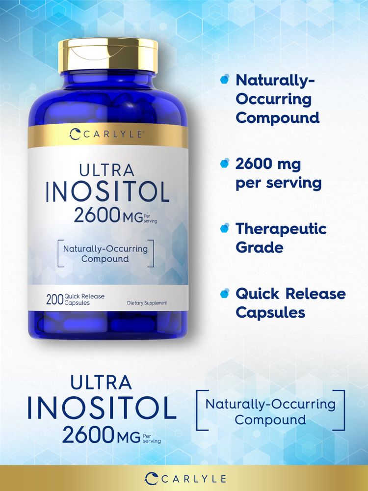 Product highlights graphic stating Naturally-Occurring Compound, 2600 mg per serving, Therapeutic Grade, Quick Release Capsules