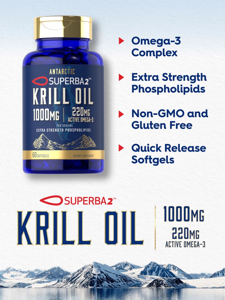 Olio di Krill Antartico 1000mg per dose | 60 Softgel
