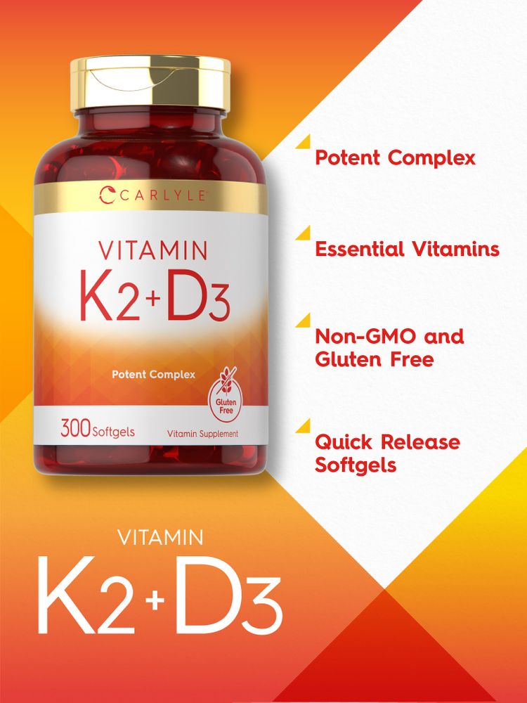 Graphic shows Potent Complex, Essential Vitamins, Non-GMO, Gluten Free, and Quick Release Softgels.
