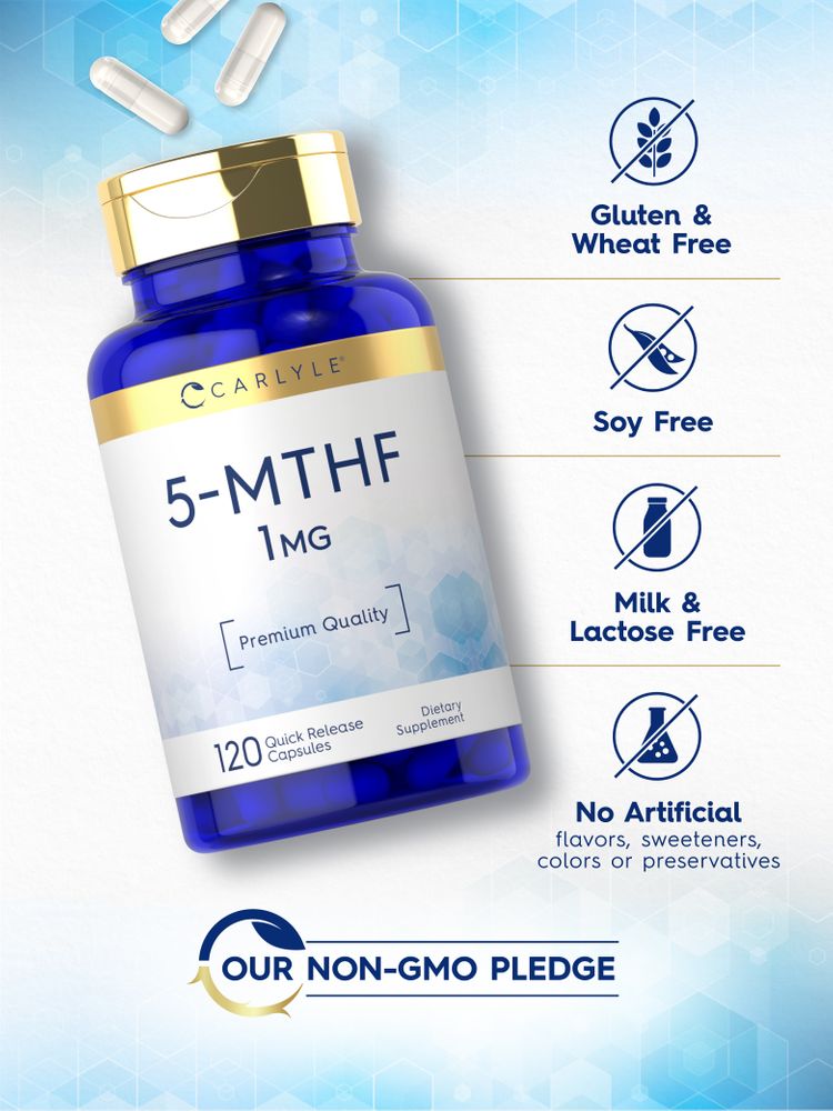 Hand holding three white 1 mg Quick Release Capsules on a bulk scale.