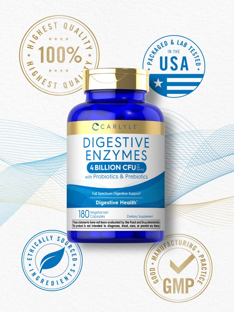 Infographic showing 100% highest quality, packaged and lab tested in the USA with ethically sourced ingredients and GMP certification.