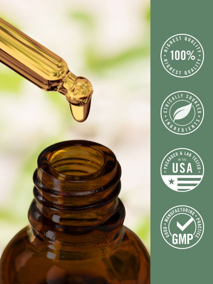 Infographic: 100% Highest Quality, Ethically Sourced Ingredients, Packaged & Lab Tested in USA, Good Manufacturing Practice GMP