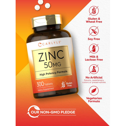 View 4 A hand holding a scale filled with multiple Zinc 50mg tablets, showcasing the bulk quantity of the supplement.